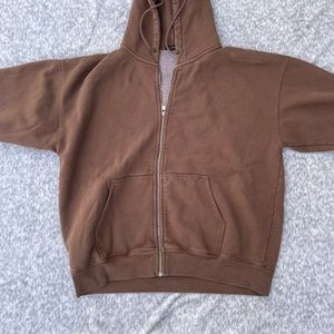BRANDY MELVILE BROWN CHRISTY HOODIE